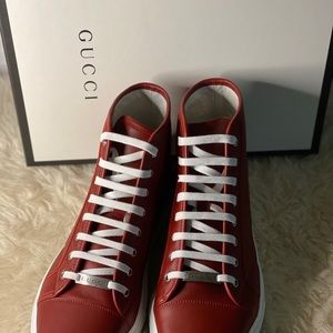 Gucci Leather High Top Tennis